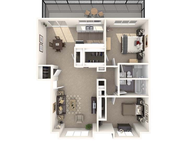 Floor Plan - Two Bedroom