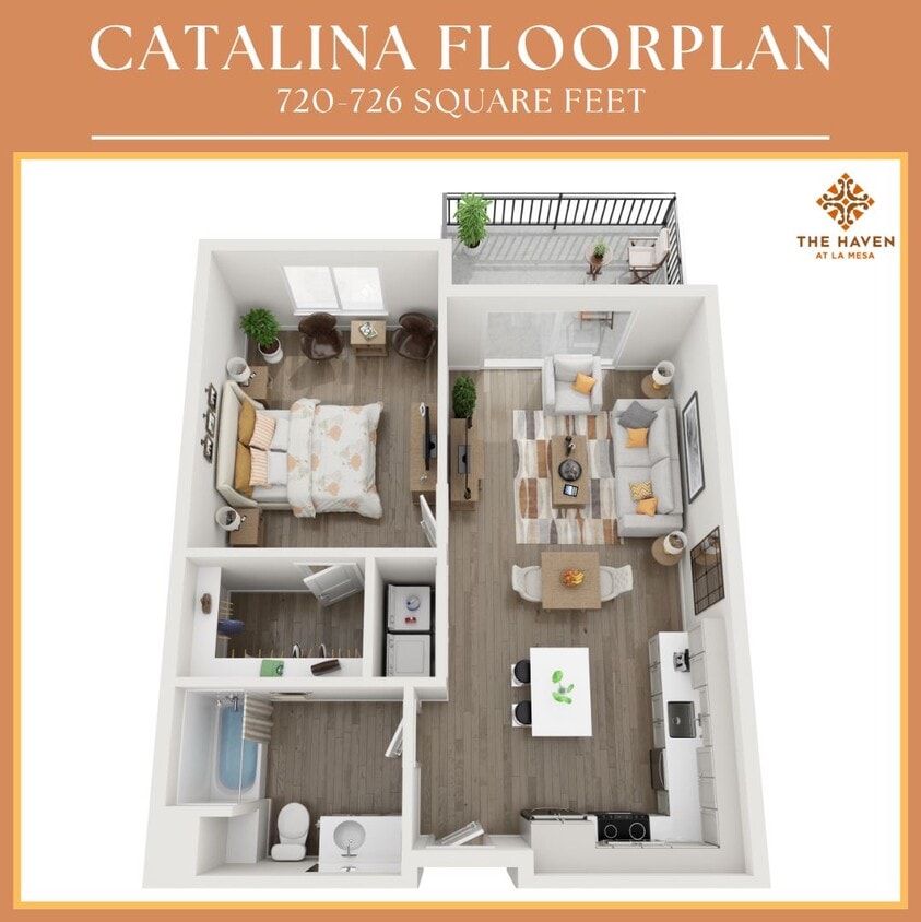 Floor Plan - Catalina - 1x1