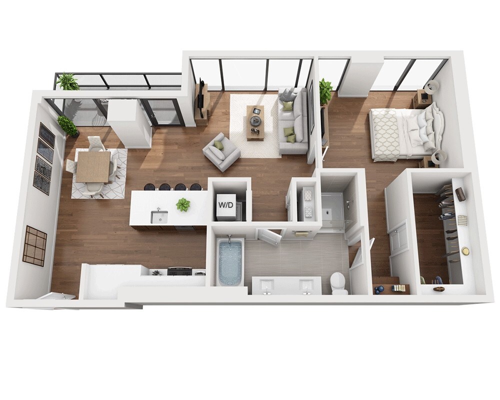 Floor Plan - One Bedroom A1F