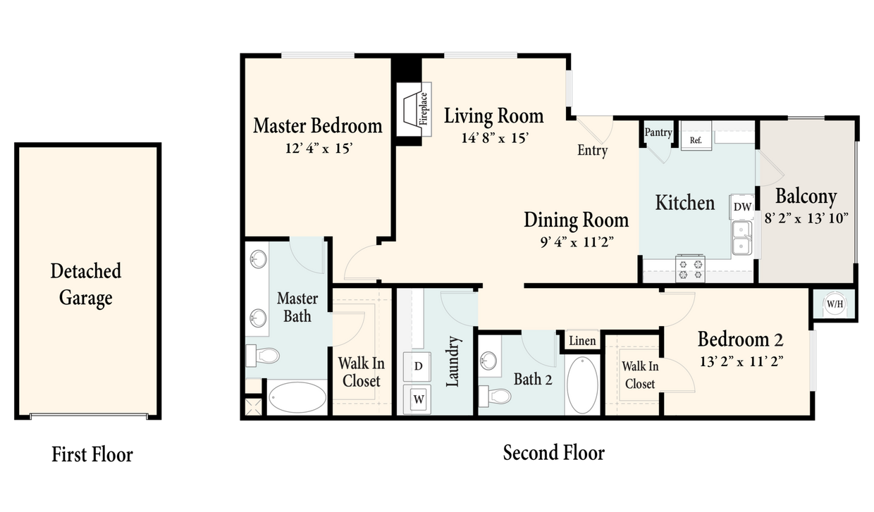 Floor Plan - The Flats Plan 3 - Upstairs