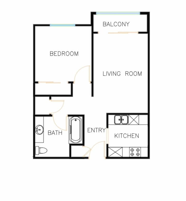 1 bedroom / 1 bath - One Bedroom + One Bath