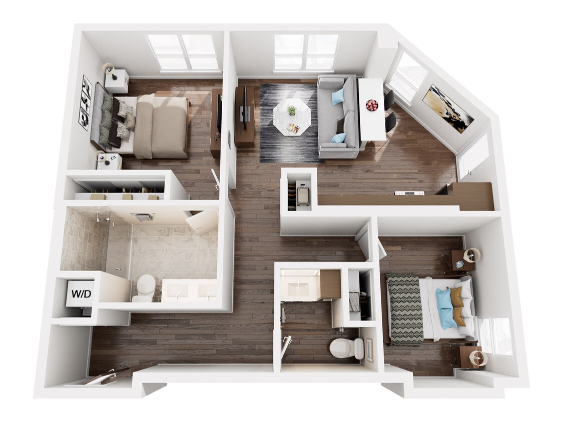 Explore the elegance of urban living with this stylish 2-bedroom layout. - Lw2bF