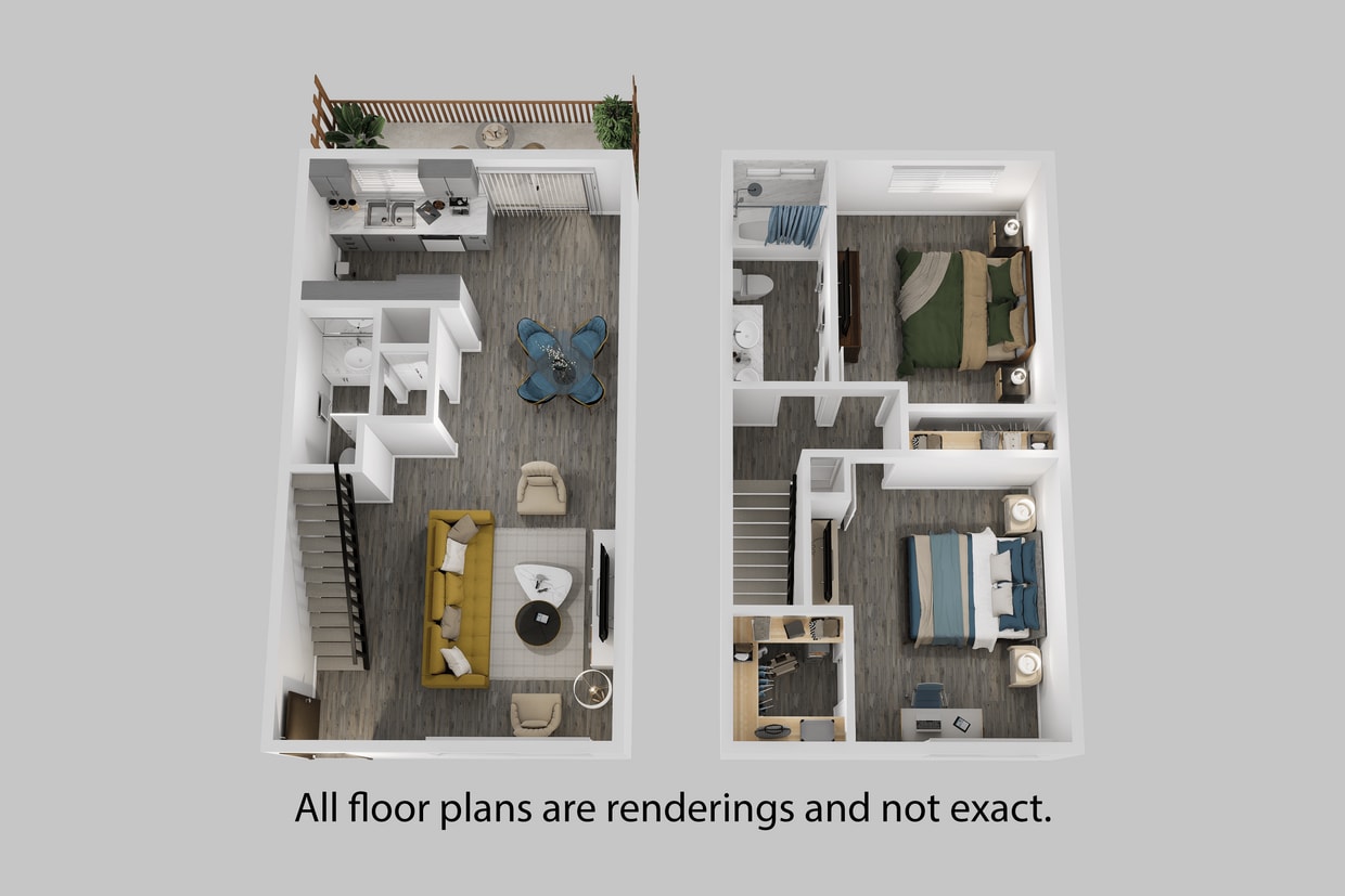 Floor Plan - Two Bedroom + Two Bath