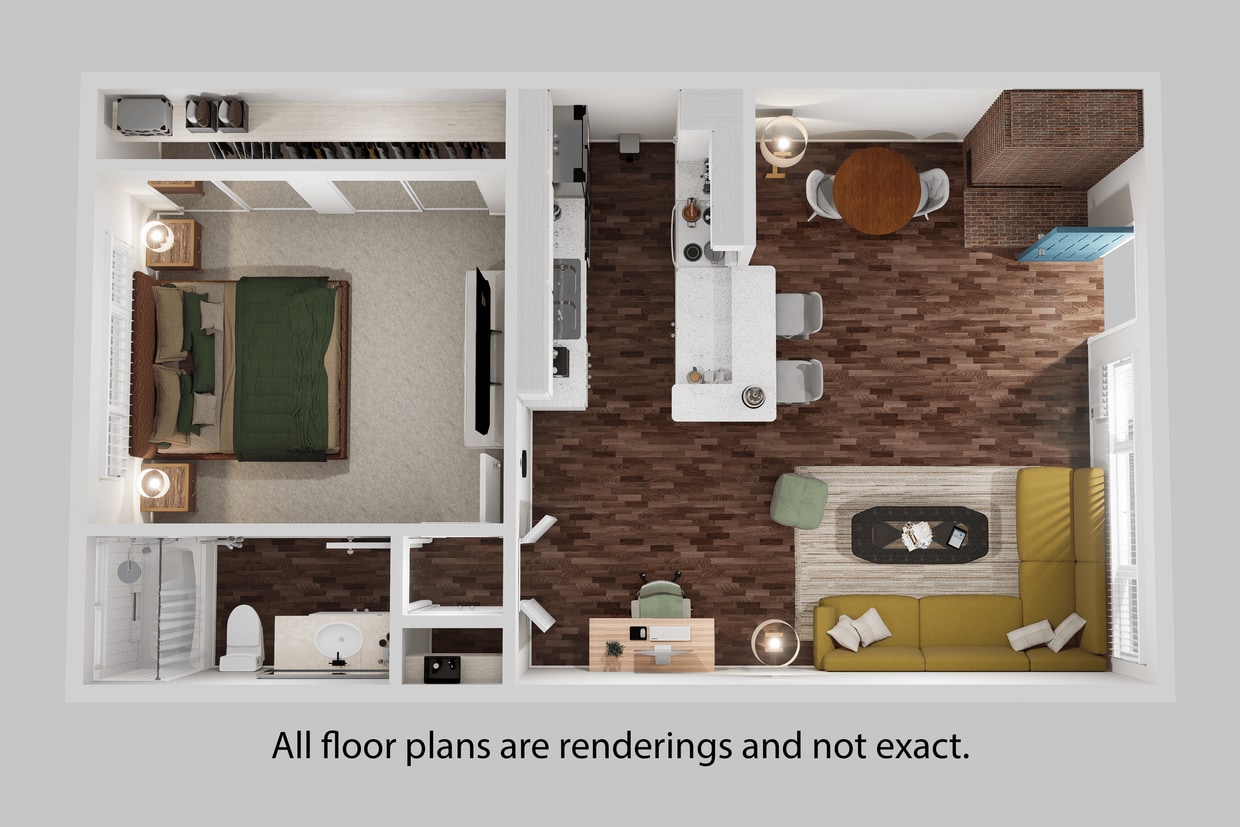Floor Plan - 1 Bedroom