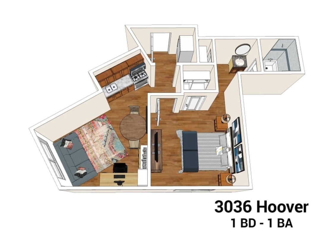 Floor Plan - 1 Bedroom