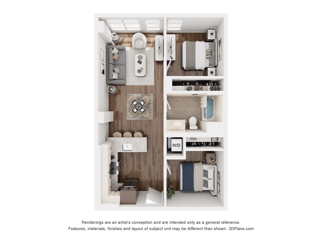 Floor Plan - N - 2 Bedroom