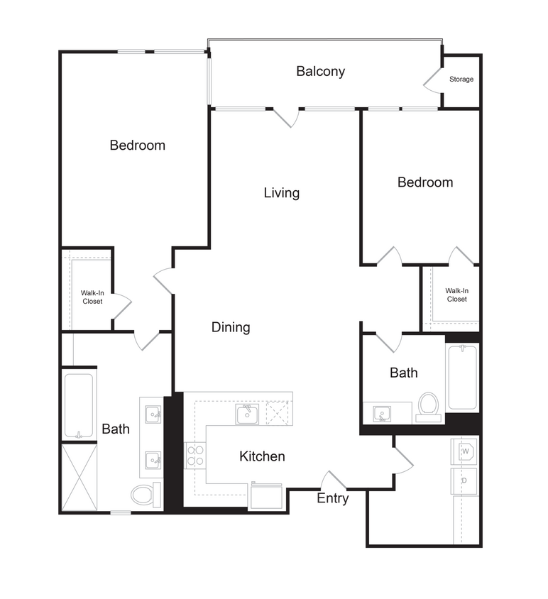 Floor Plan - 2x2Lc