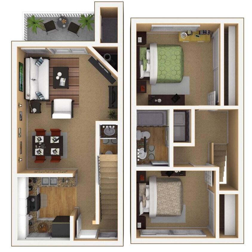 Floor Plan - Townhome 1 Luxury