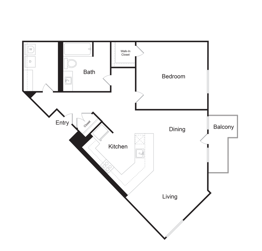 Floor Plan - 1x1Tc