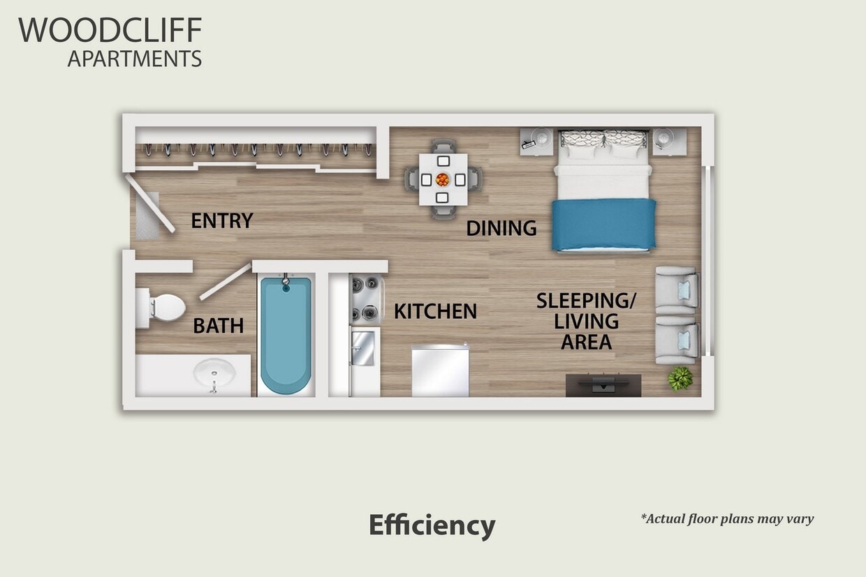 Floor Plan - Efficiency No Full Kitchen