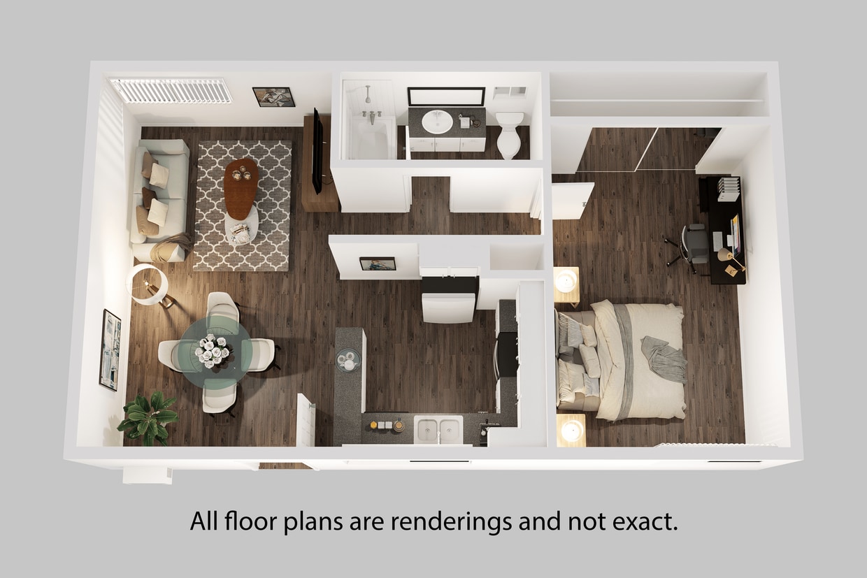 Floor Plan - 1 Bedroom
