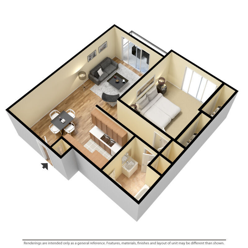 Floor Plan - 1X1WR