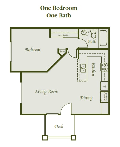 Floor Plan - 1/1 Downstairs