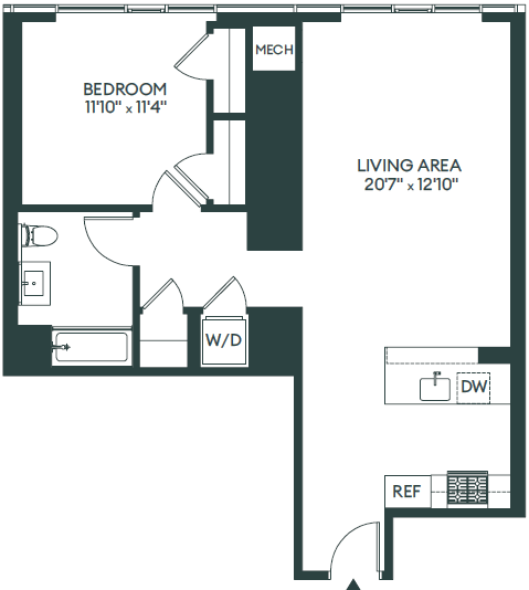 Floor Plan - 1K