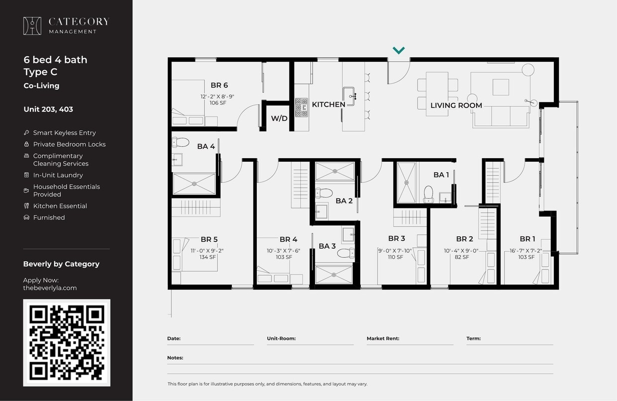 6_bed_4_bath__Type_C - Private Room in Shared 6 Bed 4 Bath (C)