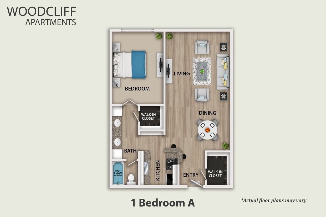Floor Plan - 1  Bedroom A