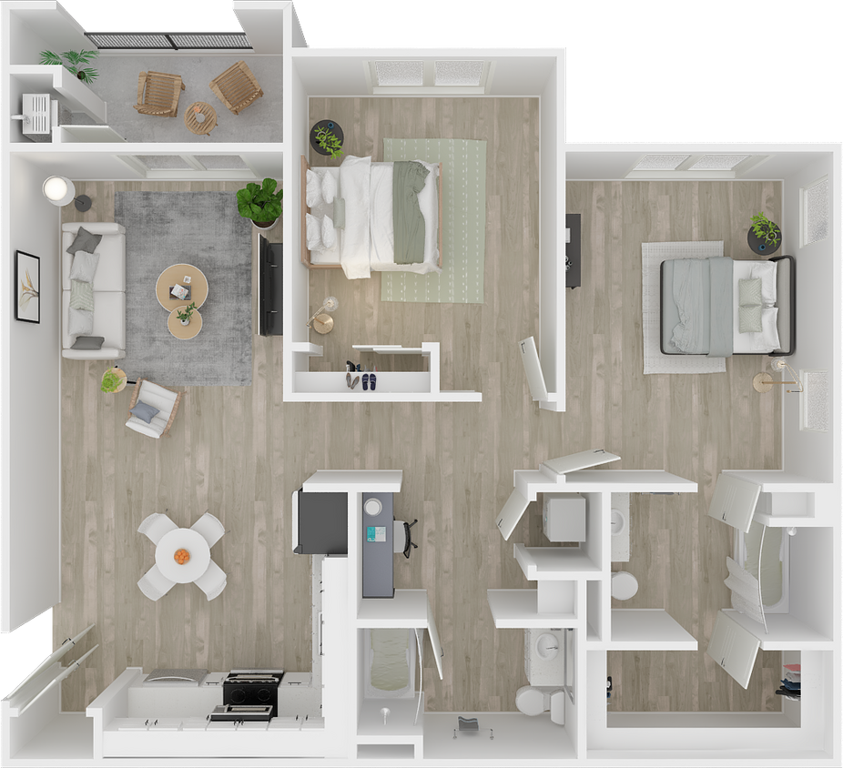 Floor Plan - "Agave" 2x2c