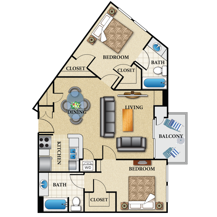 Plan_H_2Bed_2Bath.png - Plan H 2 Bed 2 Bath