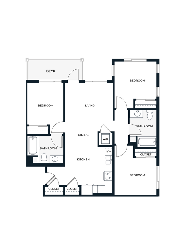 Floor Plan - Three Bedroom D2