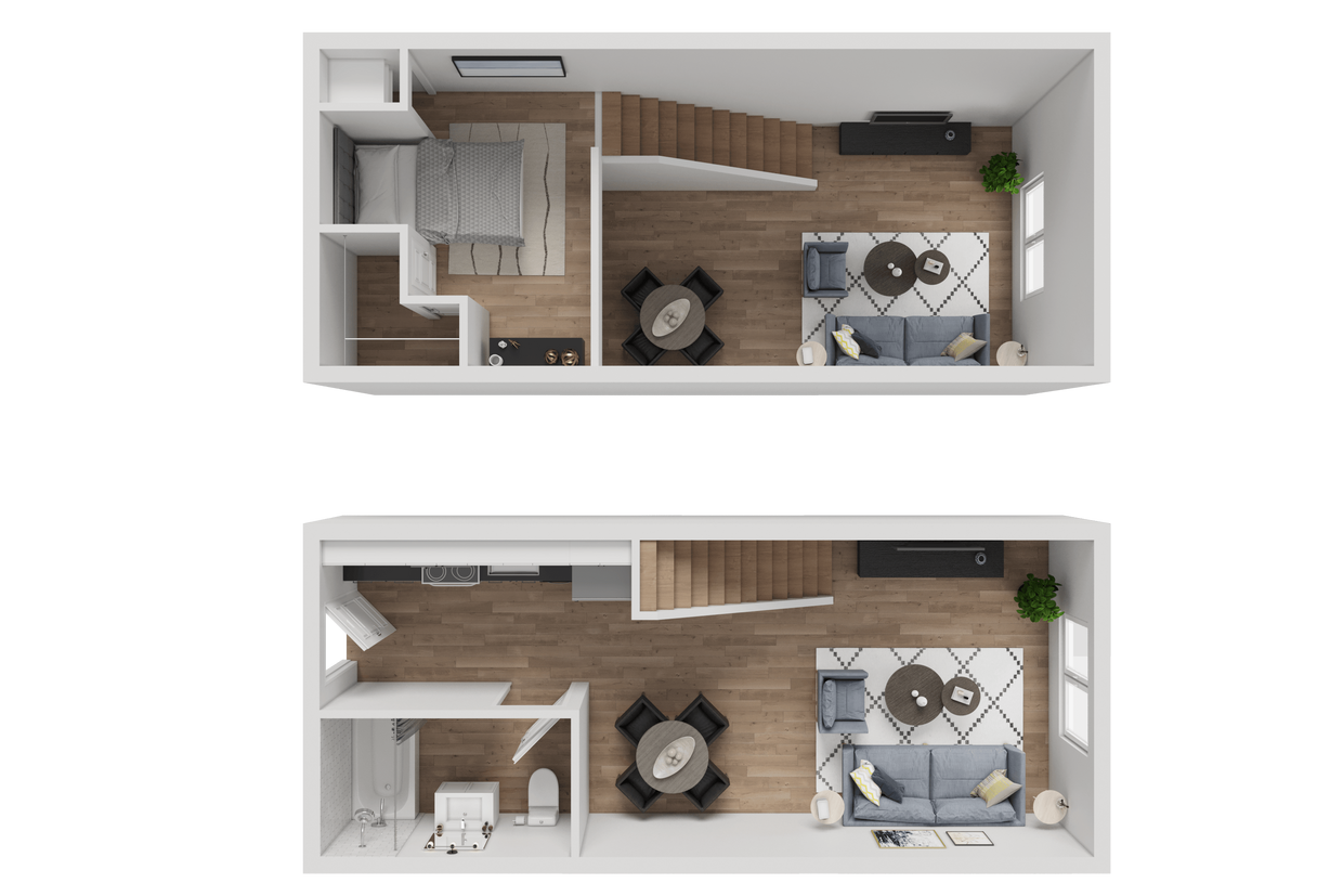 Floor Plan - Studio Loft / 1 Bath
