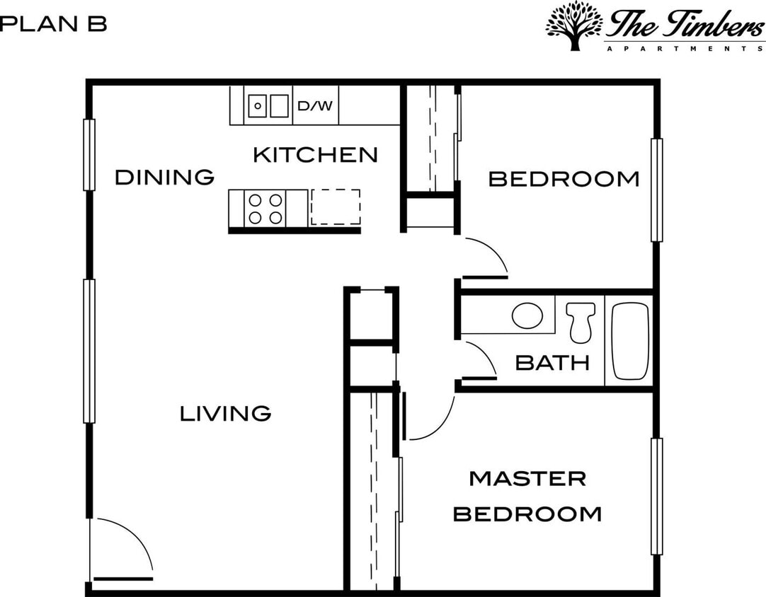 Floor Plan - B3 - Downstairs w/ Patio