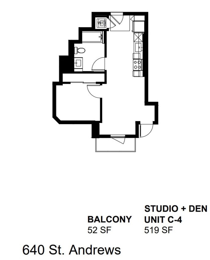Floor Plan - C-4 - Studio + Den