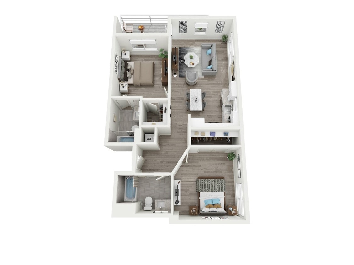 Floor Plan - L - 2 Bedroom
