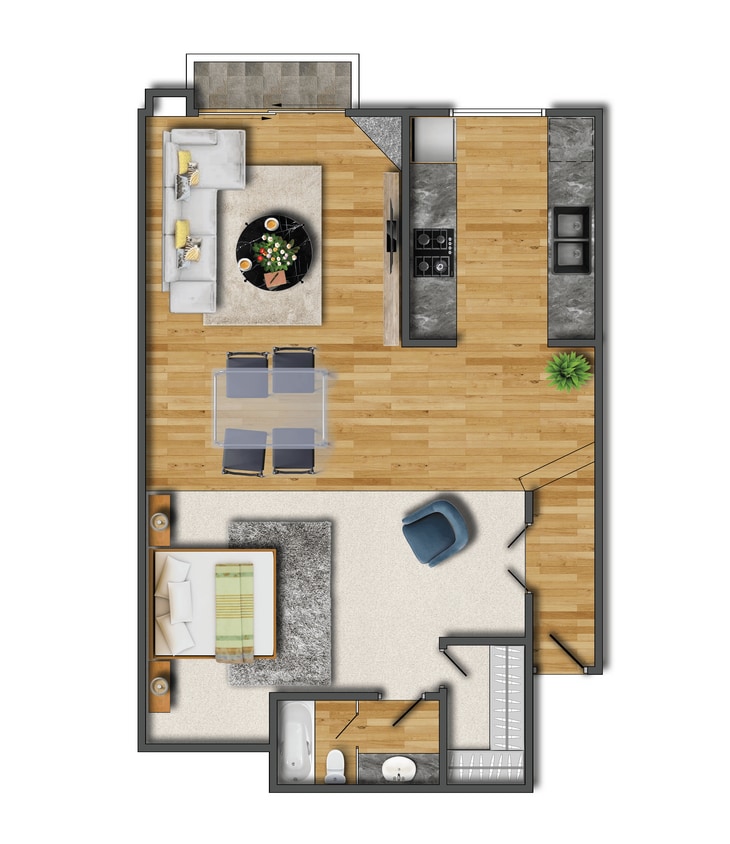 Floor Plan - Studio (Large)