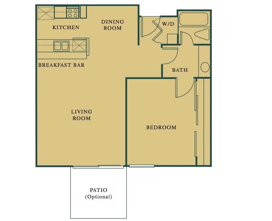 Floor Plan - One Bedroom