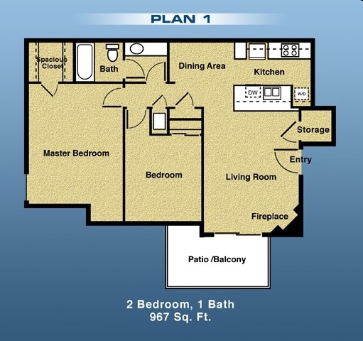 2BR/1BA - 2 Bed/1 Bath