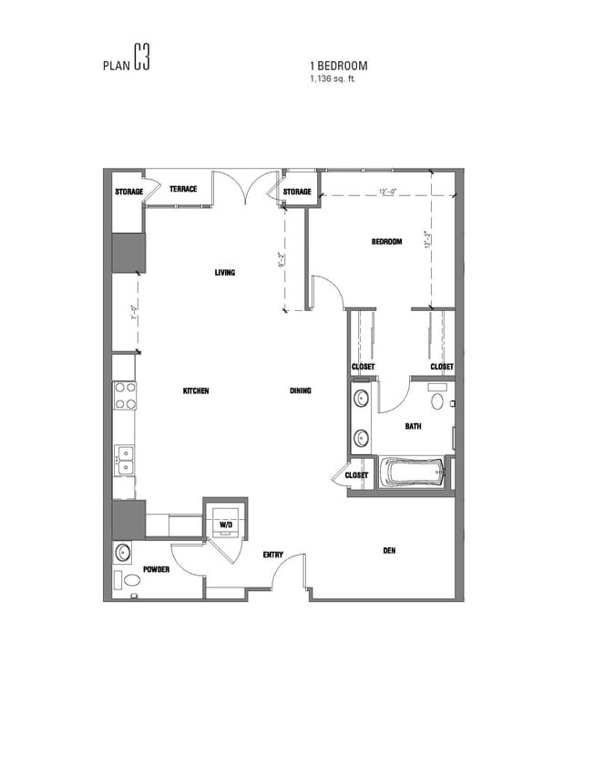 The Avenue Hollywood - C3 - 1.5 Beds - 1.5 Baths - 1136 Sq. ft. - C3