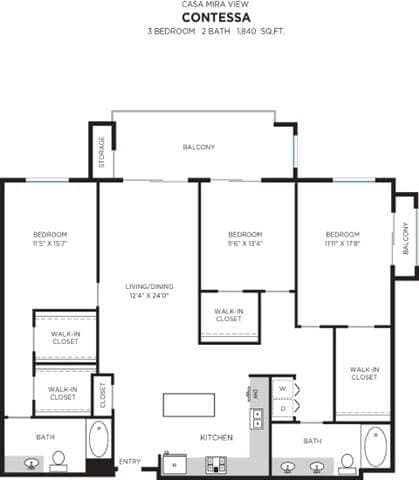 Floor Plan - Villas  - Contessa