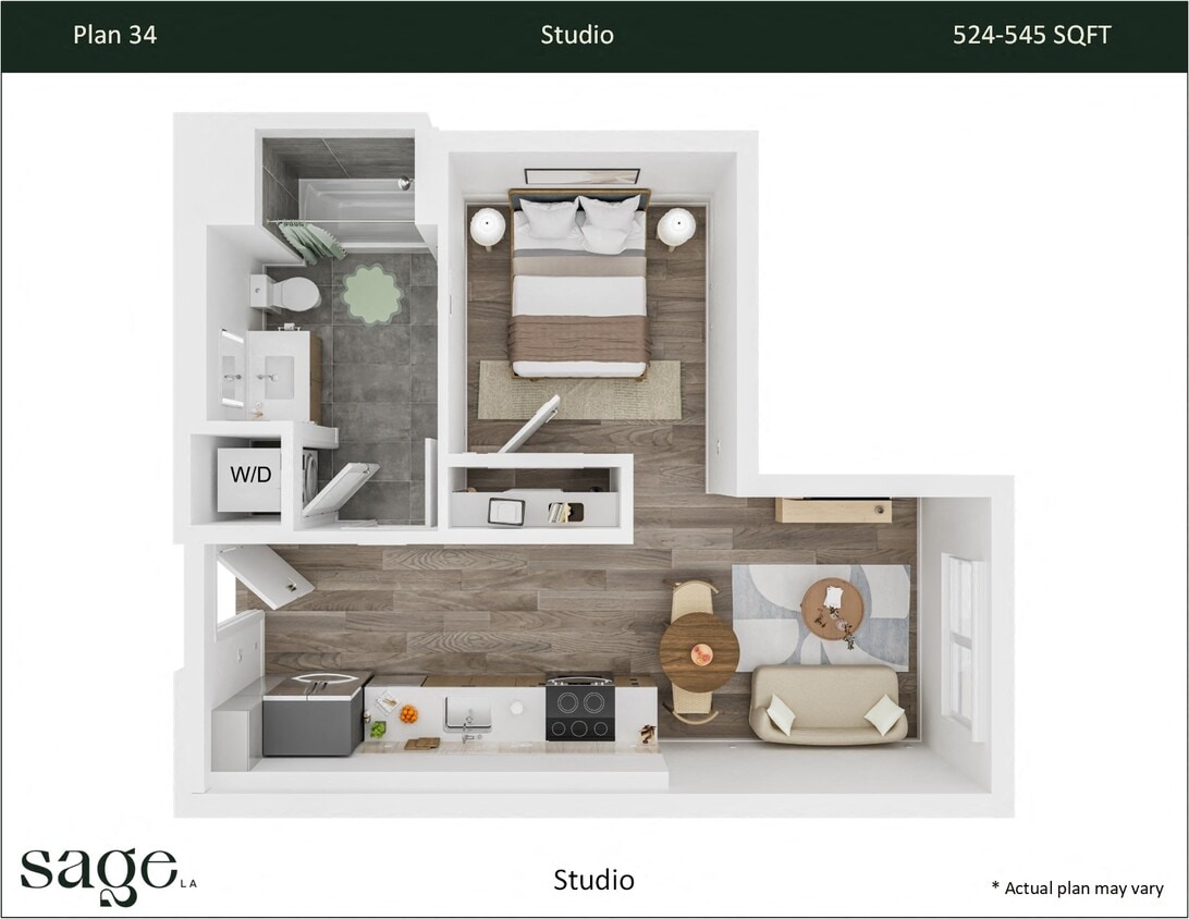 Floor Plan - Studio Plan 34