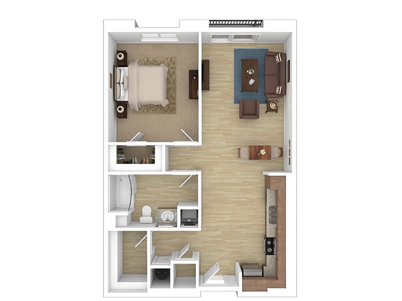 Floor Plan - 1 Bedroom B