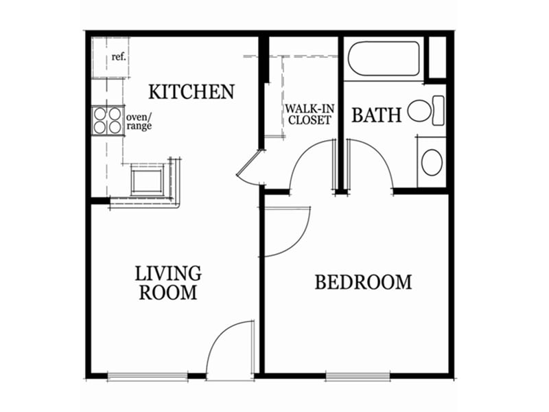 Floor Plan - 1x1