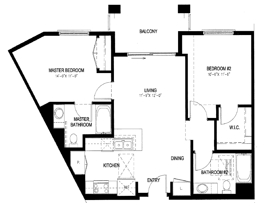Floor Plan - 2 Bedroom