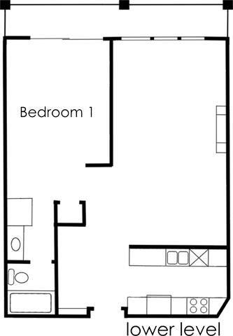 Floor Plan - 2BR 2BA LOFT - FLOOR PLAN D - 972 HILGARD