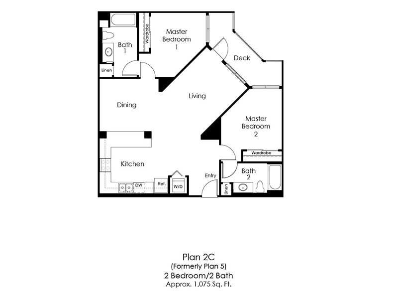 Floor Plan - 011-2H - 2 x 2 Balcony