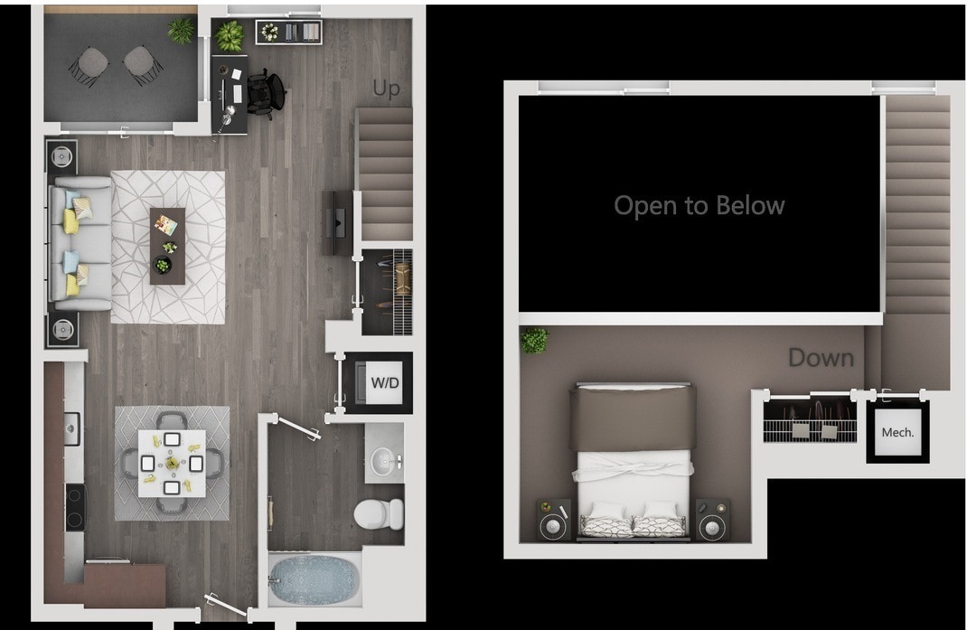 Floor Plan - 1/1 Loft