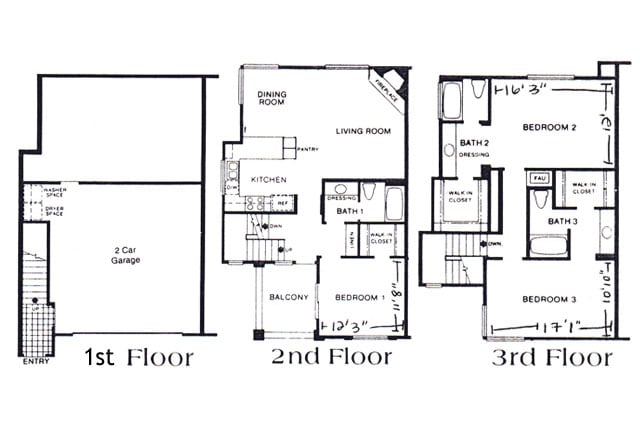3BR/3BA - Plan 2