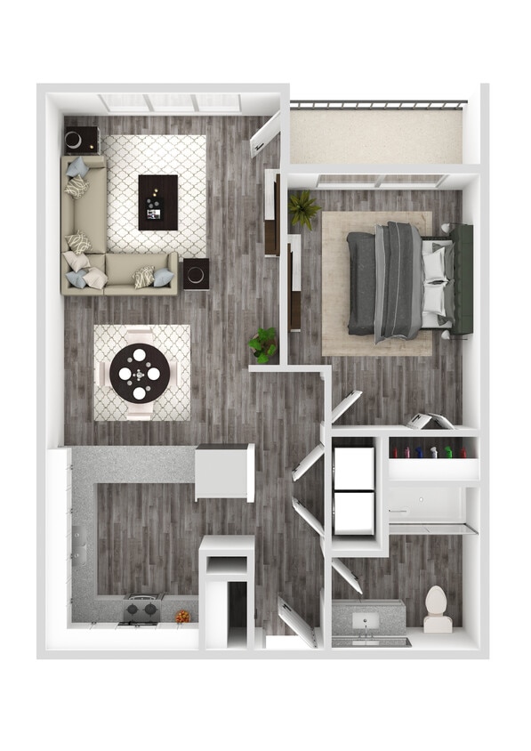 Floor Plan - One Bedroom