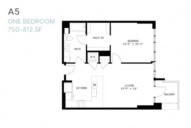 Floor Plan - One Bedroom A5