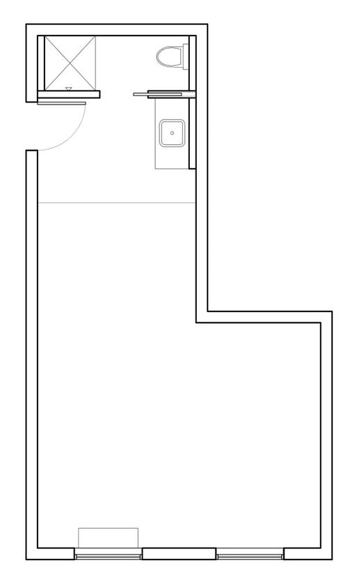 Floor Plan - 202-D 410 sqft + Loft
