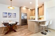 Fully remodeled kitchen with open flow and breakfast bar seating - 2221 Ocean Ave Unit 202