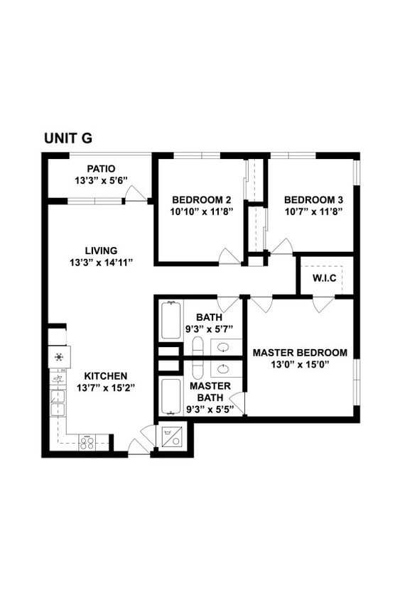 Floor Plan - 3x2G