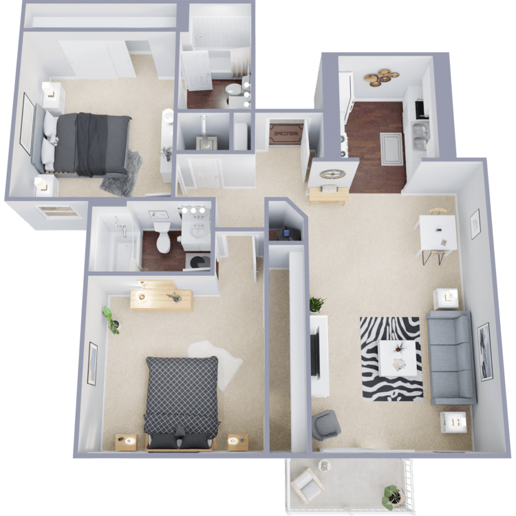 Plan_C_2x2_1003_SqFt_Overhead_451400.png - Plan C