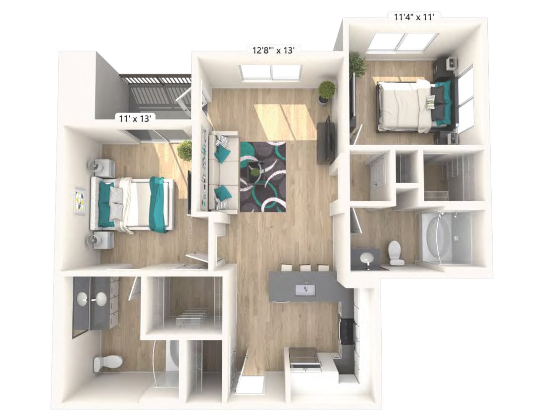 Floor Plan - B1 - Renovated Package I