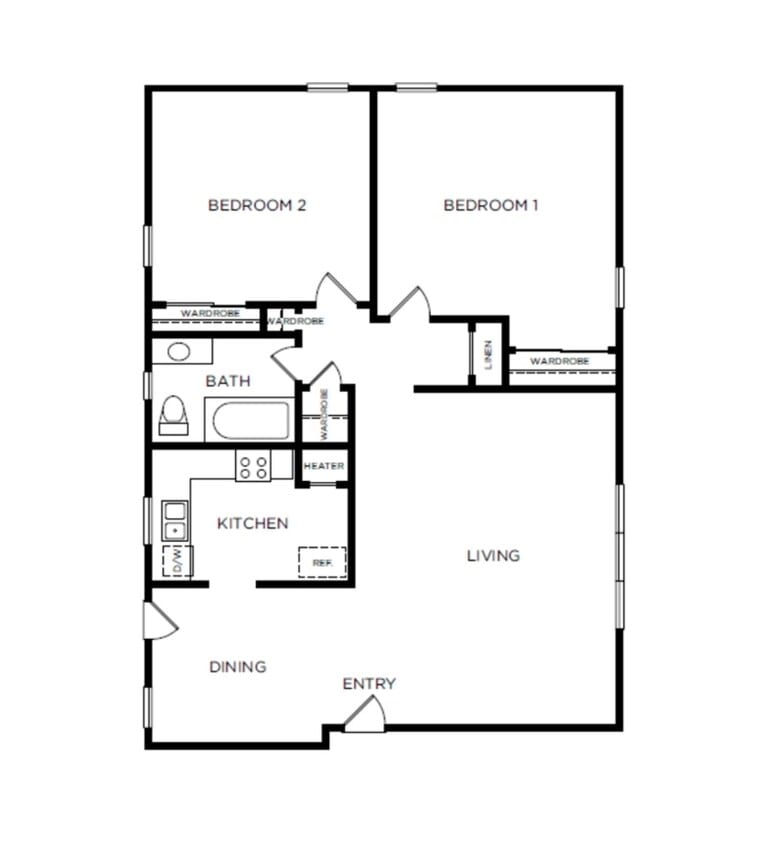 Floor Plan - 2x1 - Standard