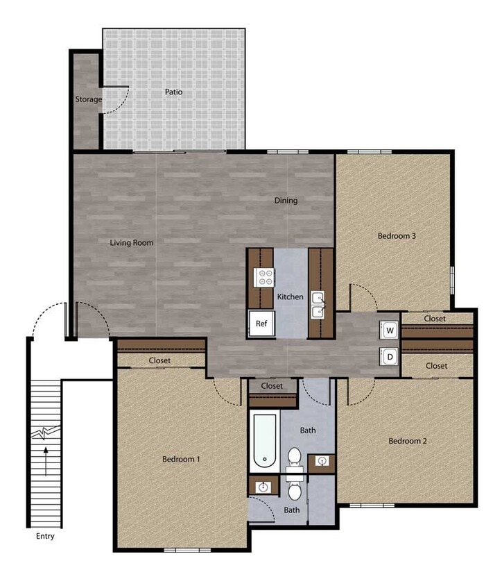 Floor Plan - Three Bedroom