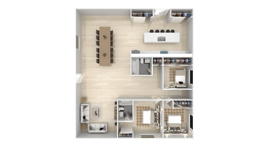 Floor Plan - 3B 2B